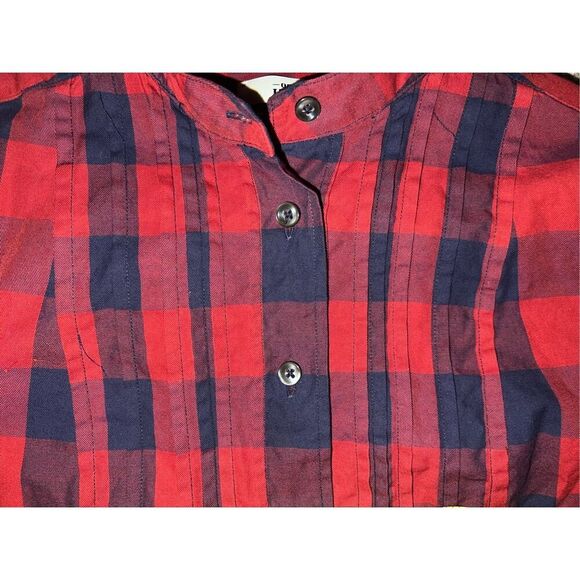 0039 Italy fannel  button Down shirt sz xs Tunic Mandarin Preppy Dark Academia - Picture 5 of 6